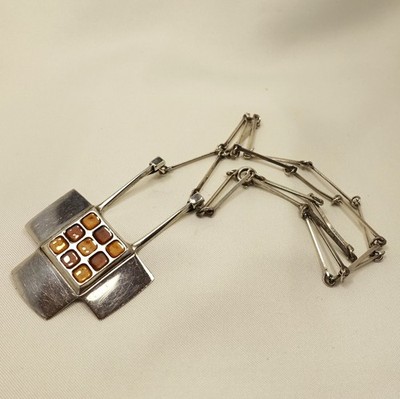 David Andersen Emaille Collier 925 Silber Kette bjørn sigurd østern / CU 358(26)