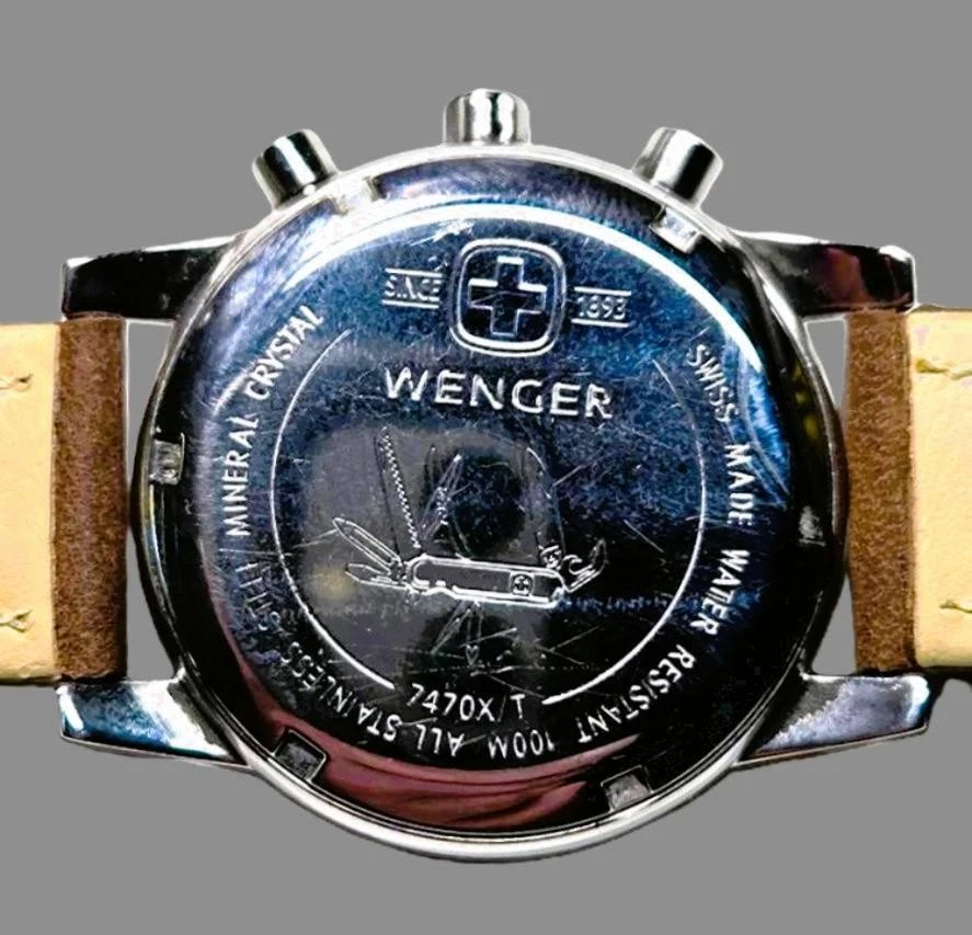 Wenger Swiss Army Commando Chronograph 7470X/T Men's Watch New Battery + Band - Image 2 of 4