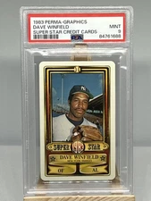 1983 Perma-Graphics - Dave Winfield Super Star Credit Cards Yankees PSA 9 HOF