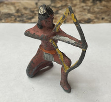 Vintage Lead Figure Barclay Indian 755 With Bow  Arrow