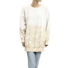 Free People Ombre Tie-Dye Pullover Sweatshirt Top Long Sleeve Oversized S 283162