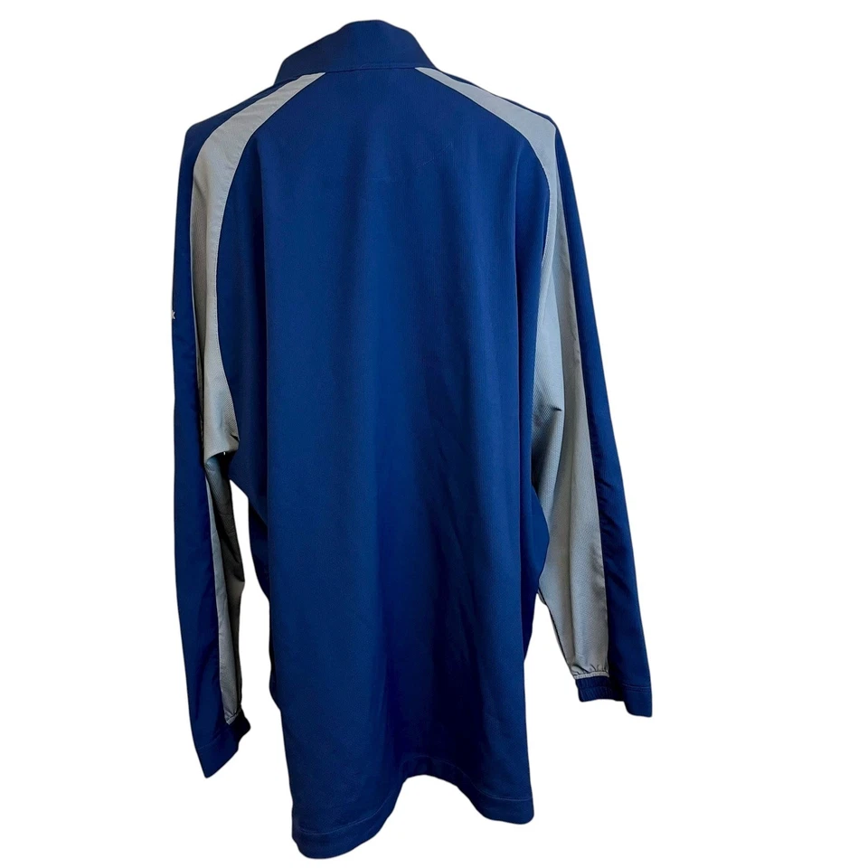 REEBOK Golf Blue Pullover Wind Jacket Mens Sz 4XL Half Zip Long Sleeve - Image 2 of 4