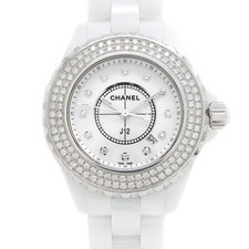 CHANEL J12 33mm Diamond Bezel H1628 Date 200m 12PD After Diamonds Women Quartz