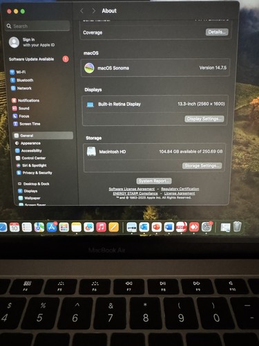 MacBook Air Retina 13-inch 2018 Intel Core I5 8GB RAM 256GB SSD Space Gray Good - Afbeelding 7 van 8