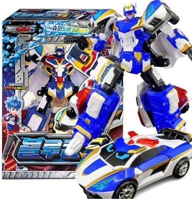 Metal Cardbot S :  BLUE COP S Supernova Smash Transforming Robot Action Figure