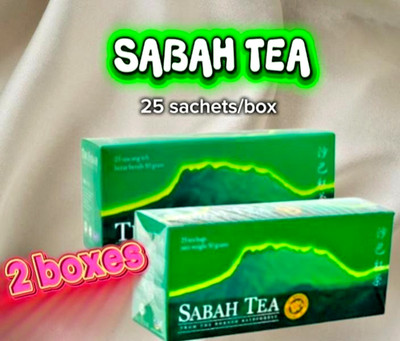 SABAH TEA BORNEO TEABAGS ( 50 TEABAGS ) 2 Boxes US Free Shipping