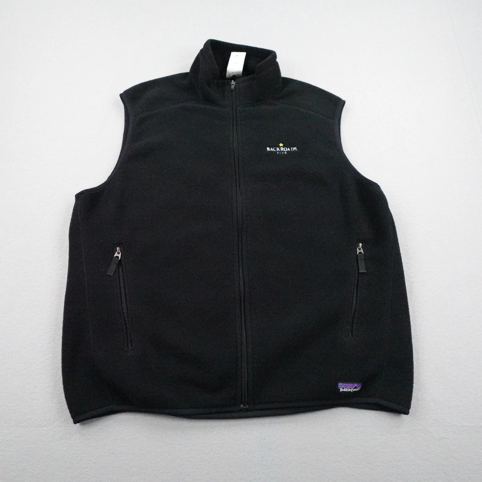 Patagonia Vest Mens Large Black Synchilla Fleece Full Zip Up Outdoors Sleeveless