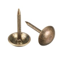 Upholstery Nails Tacks 7mm Dia 13mm Height Round Push Pins Bronze Tone 100 Pcs