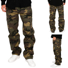 Victorious Men's Essential Baggy Fit Cargo Denim Cotton Pants DL1583