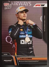 Lando Norris 2025 Topps Now F1 Formula 1 #50 Storms to Victory in Home Grand Pri