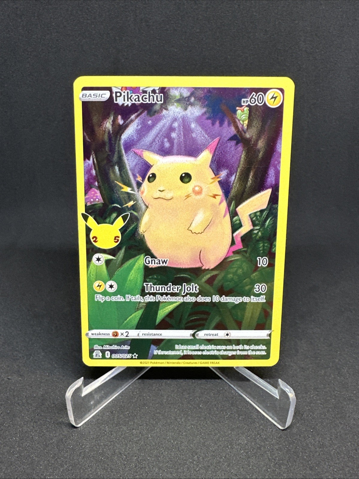 Pokémon TCG Pikachu Holo Full Art Rare Celebrations 005/025 25th Anniversary NM