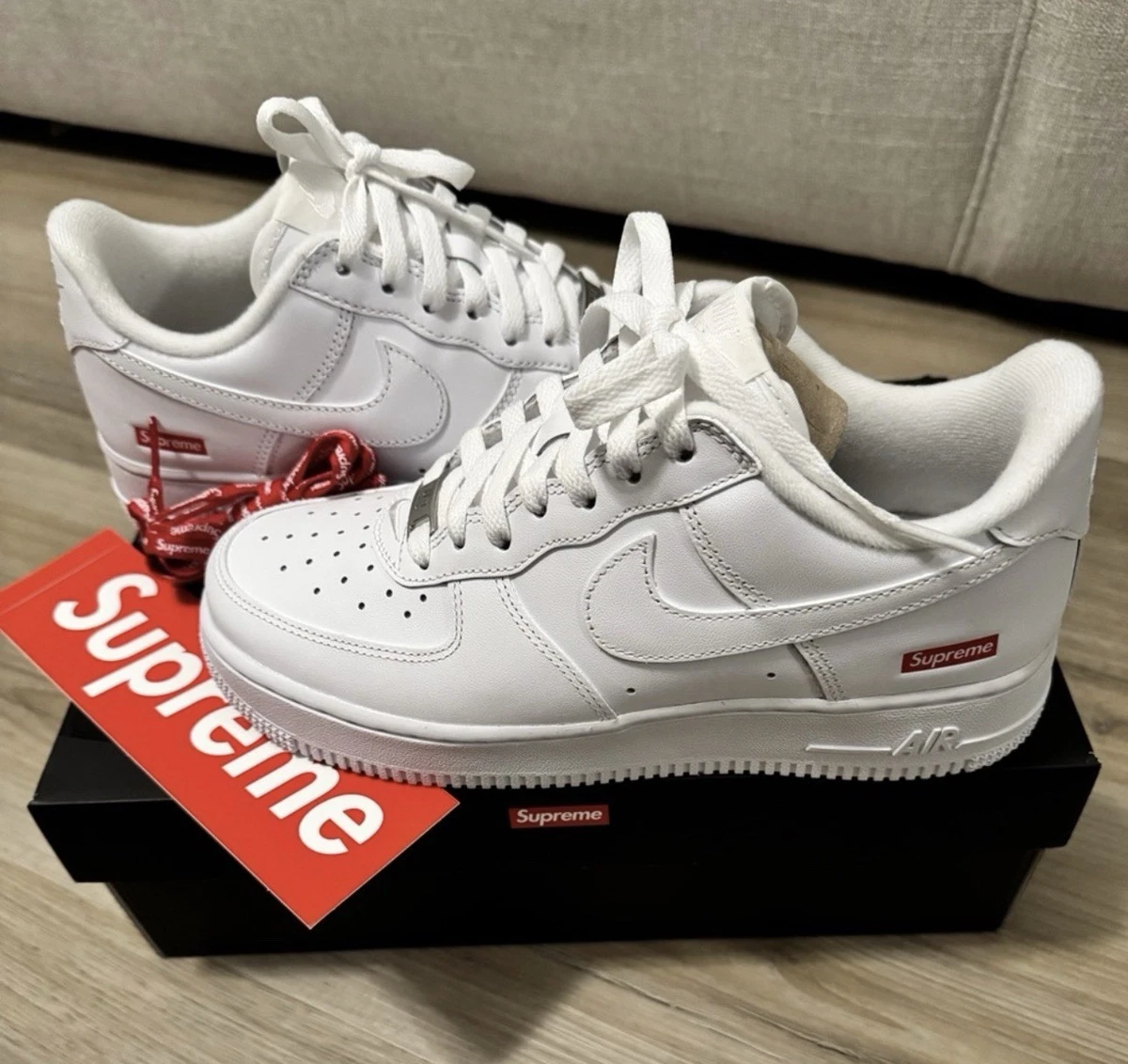 Nike Air Force 1 Supreme ホワイト27.5「美品」 Nike Air Force 1 Supreme White | eBay