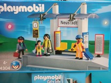 Playmobil 4304 Bahnsteig  Fahrgastunterstand Eisenbahn Zug RC Train