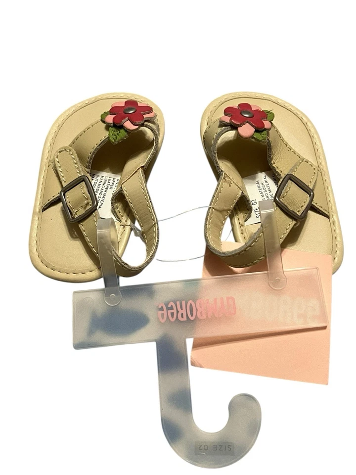 NUEVO CON ETIQUETAS Sandalias Gymboree Súper Vacaciones Florales Zapatos para Cuna Bebé Niña Infante Talla 2 Foto 3 de 4