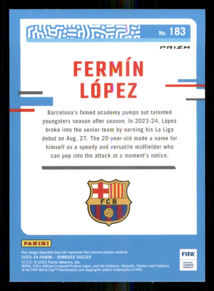 2023-24 Donruss Optic Holo #183 Fermin Lopez RR - Image 2 of 2