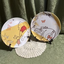 VTG Zack Disney Winnie the Pooh Piglet and Eeyore 10" Melamine Plates Set of 2