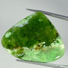 19.20Cts 100 Natural Chrome Chalcedony Pear Cabochon Gemstone 26X32X4MM