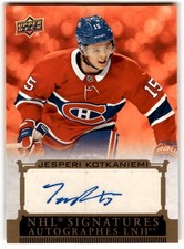 Jesperi Kotkaniemi 2019-20 Upper Deck Tim Hortons NHL Signatures Auto #S-JK