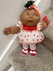 VTG Cabbage Patch Kids 1995 Doll African American Hearts Valentine Red and White