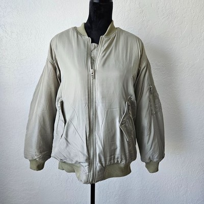 NWT Blank NYC Bomber Jacket Oversized Sz Small Pale Green grunge outdoor Boho