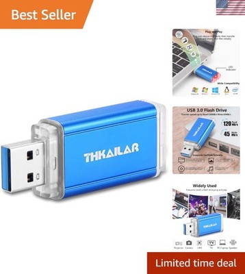 New 1TB USB Flash Drive Blue Small Metal
