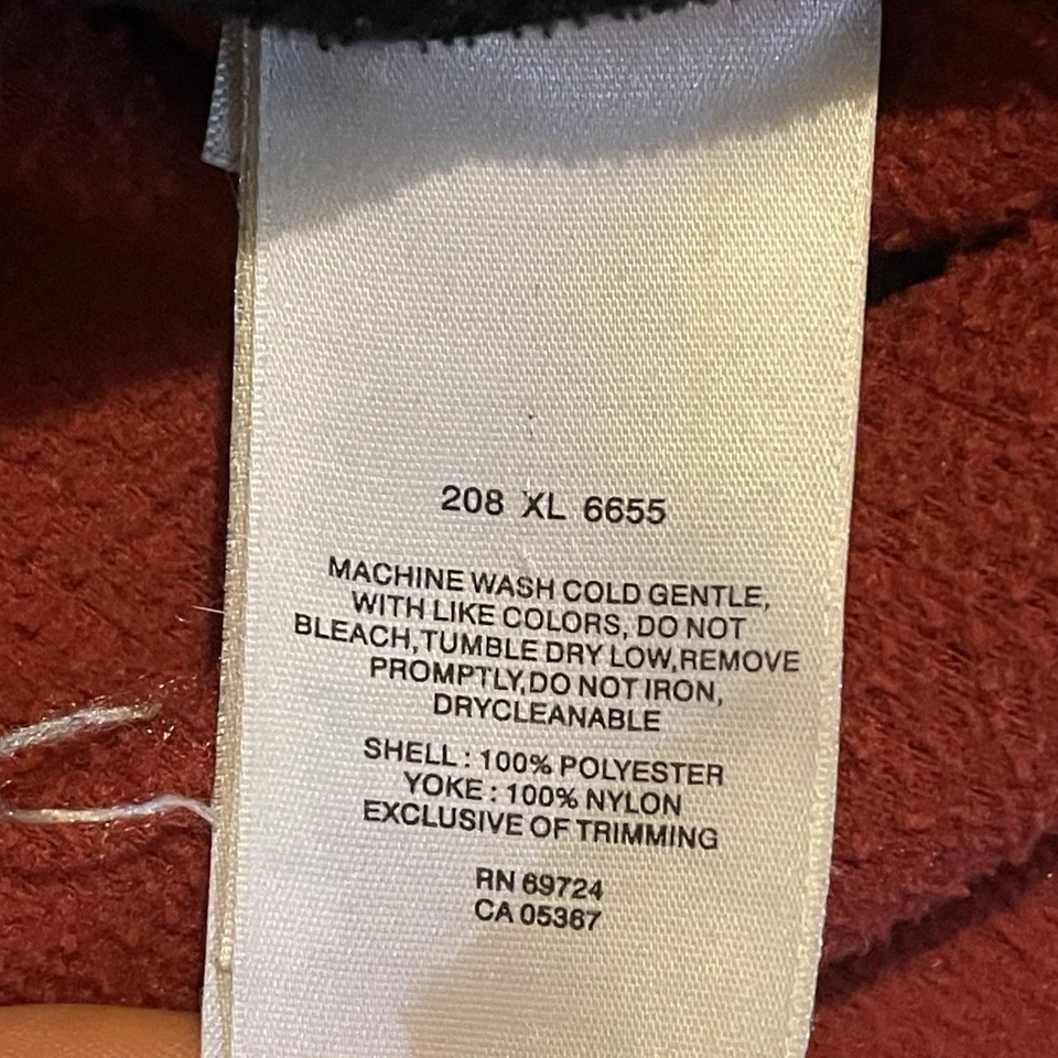 WSU Cougars Jacket Women Medium Red Columbia Fleece NCAA Full Zip Heavyweight - Image 4 of 4