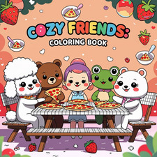 COZY FRIENDS: A Fun and Relaxing Coloring Book: for Teens and Adults: Adorable C