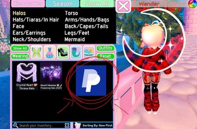 CONTACT ME / READ DESC Royale High Moonlit Meadow Flowering Halo 2025 Game Item