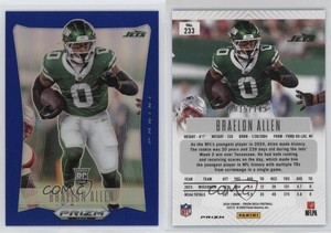 2024 Panini Prizm Deca Blue Prizm /149 Braelon Allen #233 Rookie RC