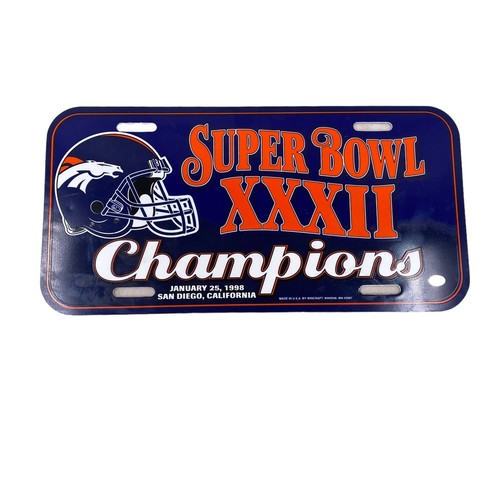 Denver Broncos Wincraft Plastic Vehicle Plate License Super Bowl XXXll Vintage - Picture 4 of 6