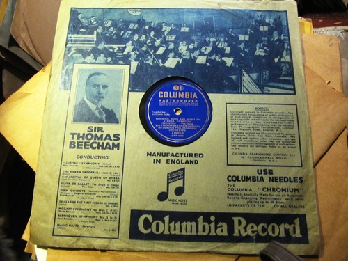 1935 Thomas Beecham Picture Sleeve MORNING NOON AND NIGHT IN VIENNA OVERTURE COL - Picture 3 of 3