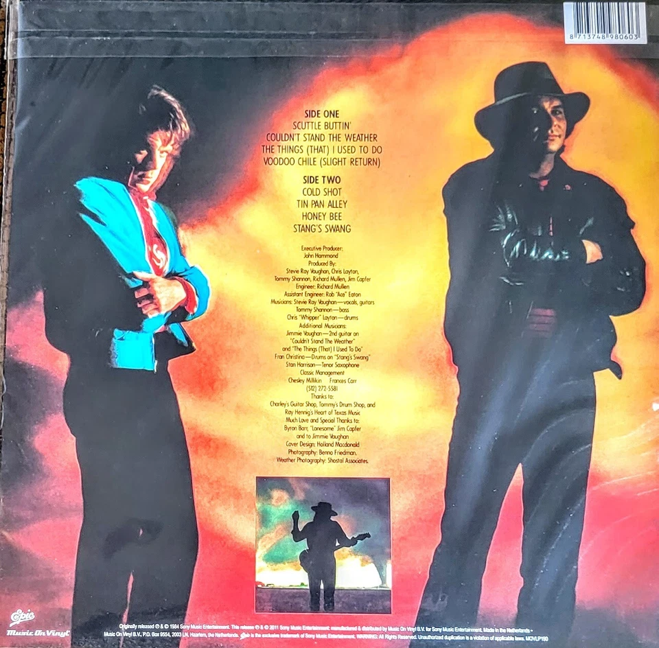 STEVIE RAY VAUGHAN - COULDN'T STAND THE WEATHER - 180-GRAM VINYL 2-LP SET "NEW " - Image 2 of 2