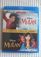 Mulan 2-Movie Collection Blu-Ray + DVD + Digital Code New Disney Movie Club