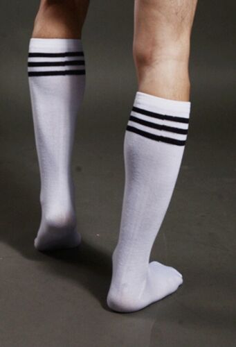 Men's Socks 80's Old School Classic Striped Mid Calf Athletic Tube Socks - Picture 17 of 37
