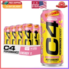 Cellucor C4 Energy Drink, STARBURST Strawberry, 200mg Caffeine, Zero Sugar