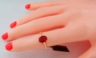 Lab created Ruby Solitaire Ring (1.47 cts) .925 Sterling Silver Rose Tone (NWT) — photo 3