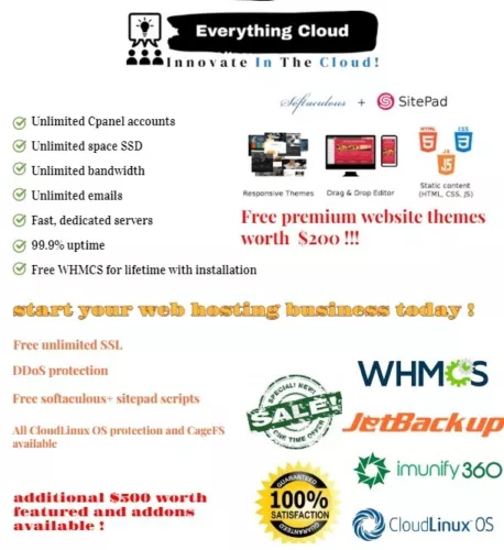 White-Labeled Reseller Web Hosting with cPanel/WHM 1 Year