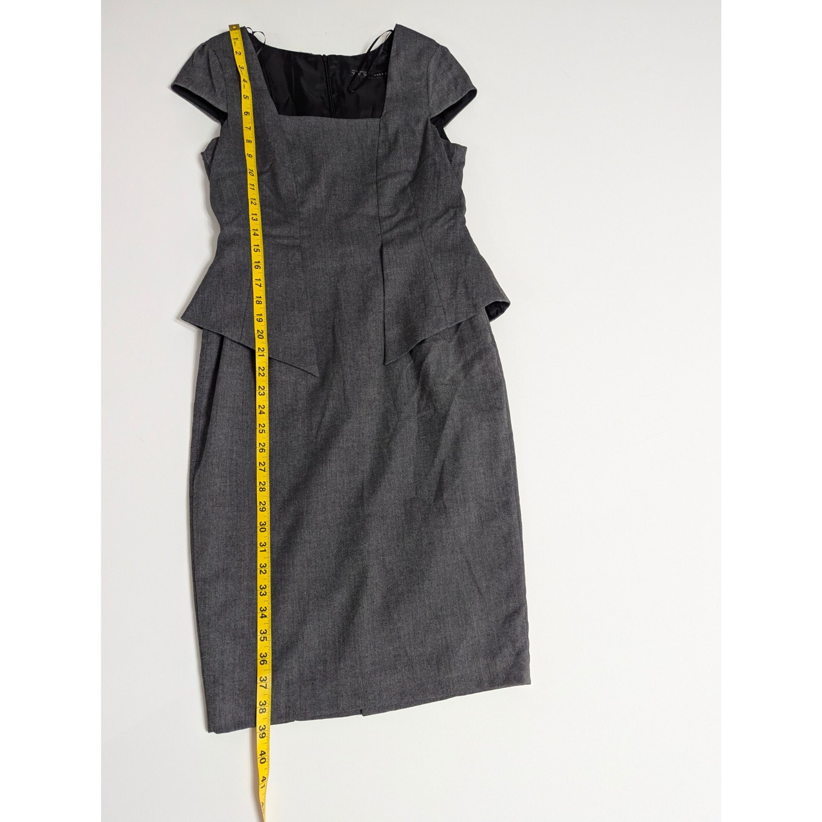 ZARA Peplum Pencil Dress Women's Size M