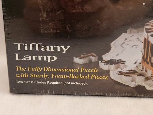 Vintage Puzz 3D Tiffany Lamp 3D Jigsaw Puzzle w/ Working Light New Sealed 295 pc - Picture 2 of 8