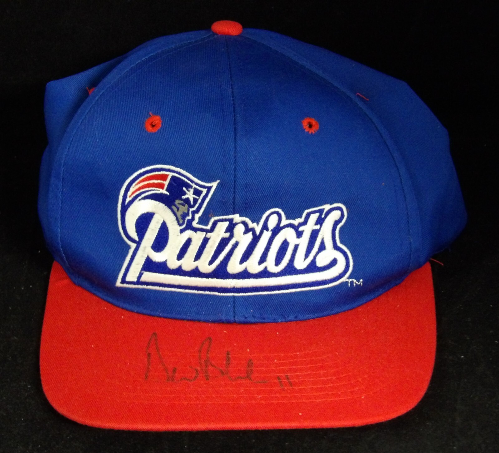 Drew Bledsoe Autographed Signed New England Patriots Adjustable Hat JSA Authenticated 