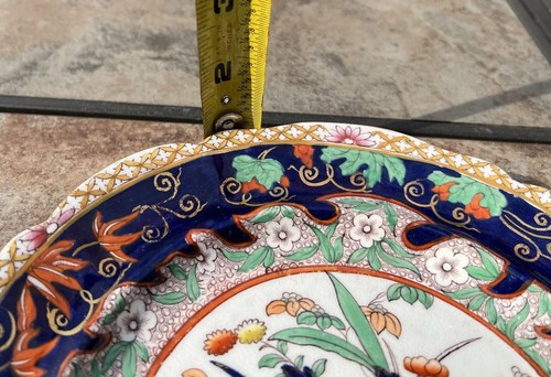 Antique Mason’s English Ironstone Plate Cobalt Blue Imari Style ca1845-1900 Rare - Picture 16 of 16