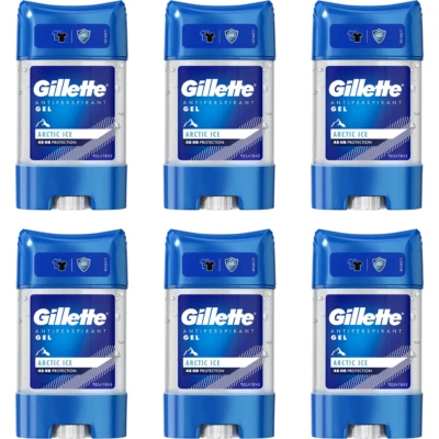 Gillette Clear Gel Arctic Ice Deodorant Stick 70ml x 6