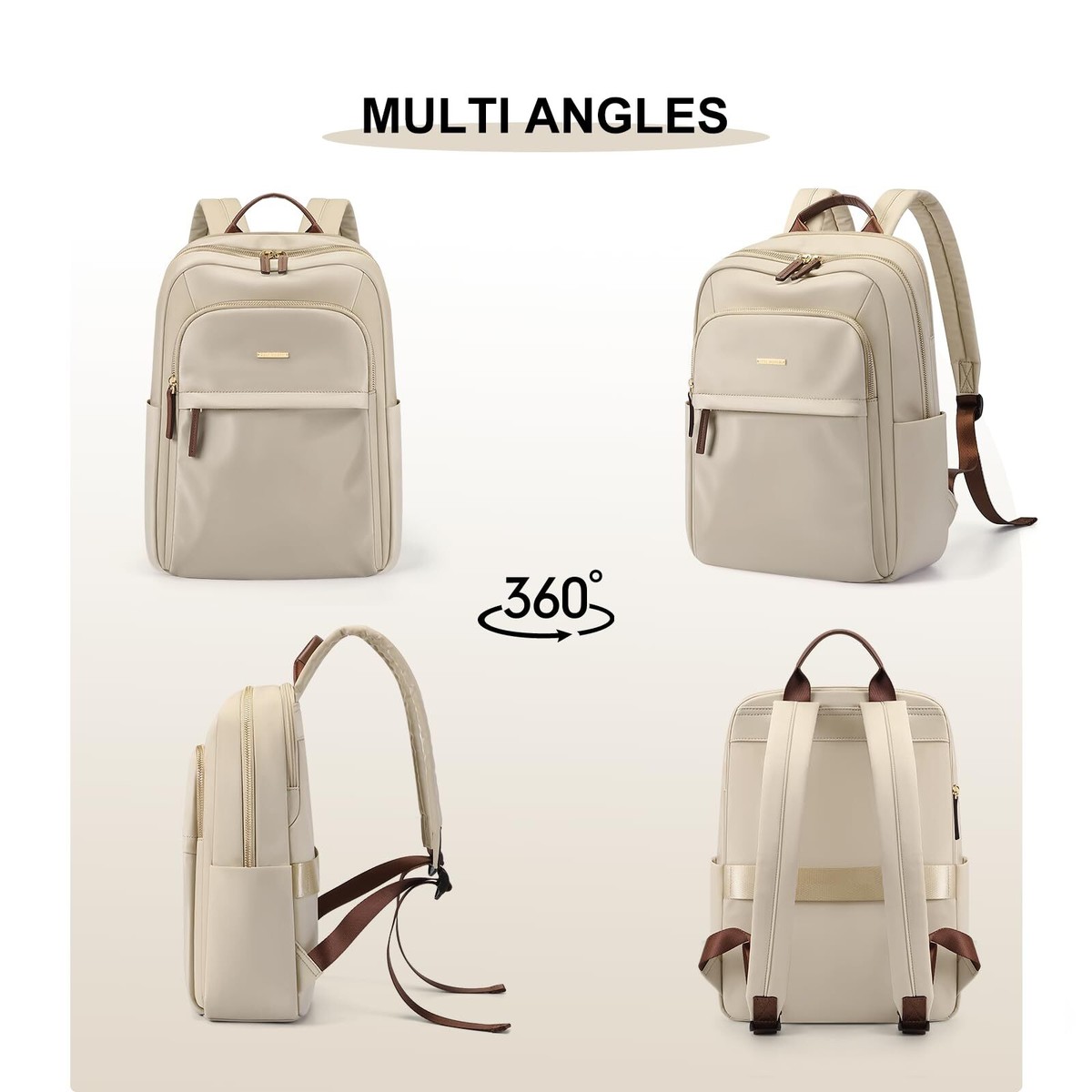 Laptop Backpack for Women Travel Work Commute Casual Daypack 