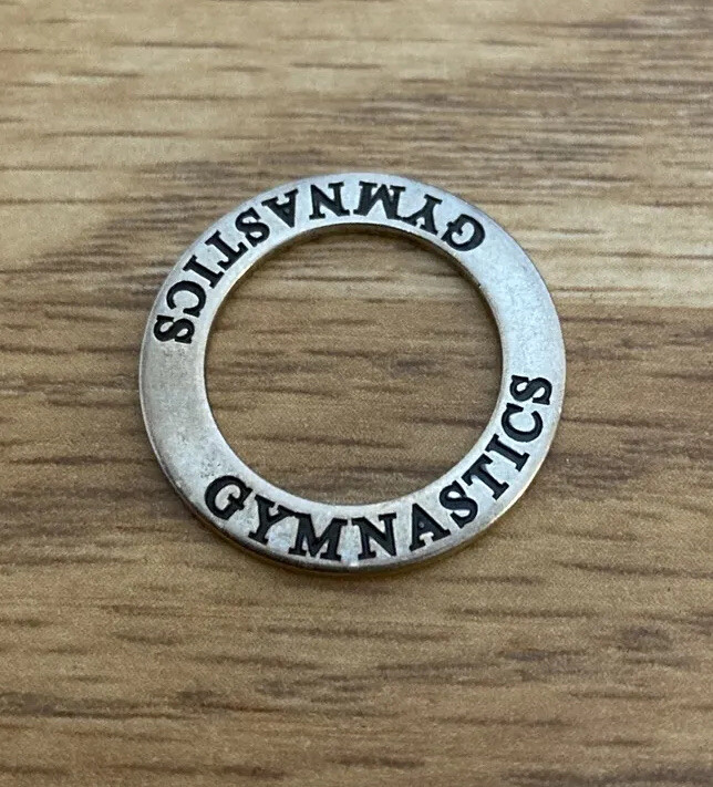 GYMNASTICS Charm Round Circle Affirmation Charm P… - image 2