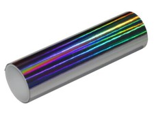 14,93&euro;/m&sup2; Laser Hologram Rainbow Chrom Silber Auto Folie 800x149cm Luftkan&auml;le