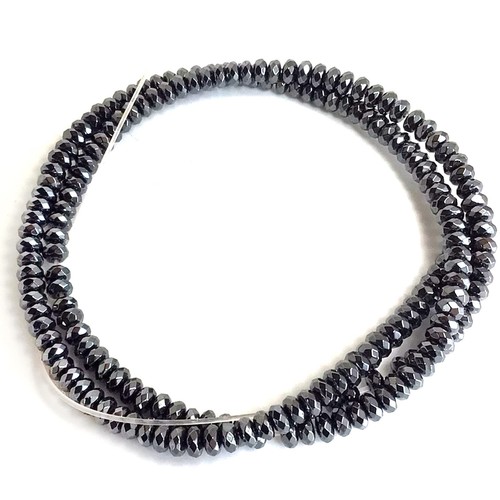 Distanziatore rondelle sfaccettate nero lucido perline sciolte 15" 3 mm 4 mm 6 mm 8 mm - Foto 19 di 51