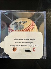 2 Adley RUTSCHMAN   singles  Game Used Ball 2023  Orioles MVP ? 2 0f 4 hits 5/31