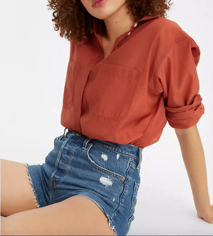 ЖЕНСКИЕ ШОРТЫ LEVIS PREMIUM С ЗАВЫШЕННОЙ ТАЛИЕЙ, РАЗМЕР 28, NWT