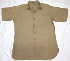 ORIGINAL KOREAN WAR KHAKI POPLIN SHORT SLEEVE SHIRT