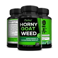 Horney Goat Weed for Men & Women-with Maca, Saw Palmetto, Ginseng, L-Arginine
